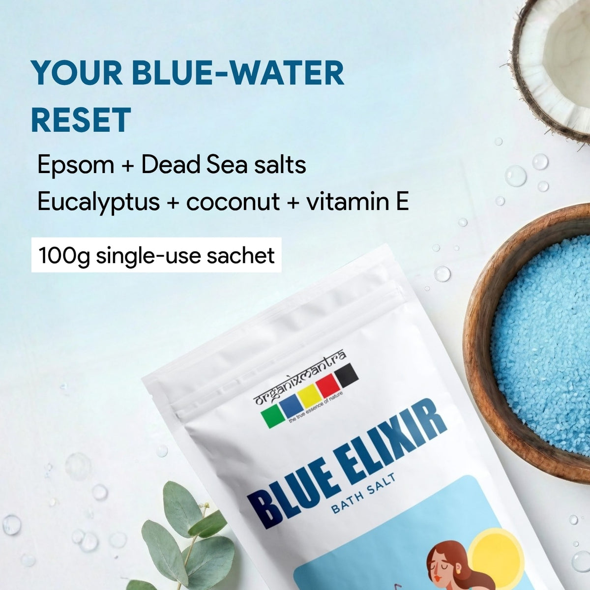 blue elixir bath salt epsom dead sea coconut vitamin e
