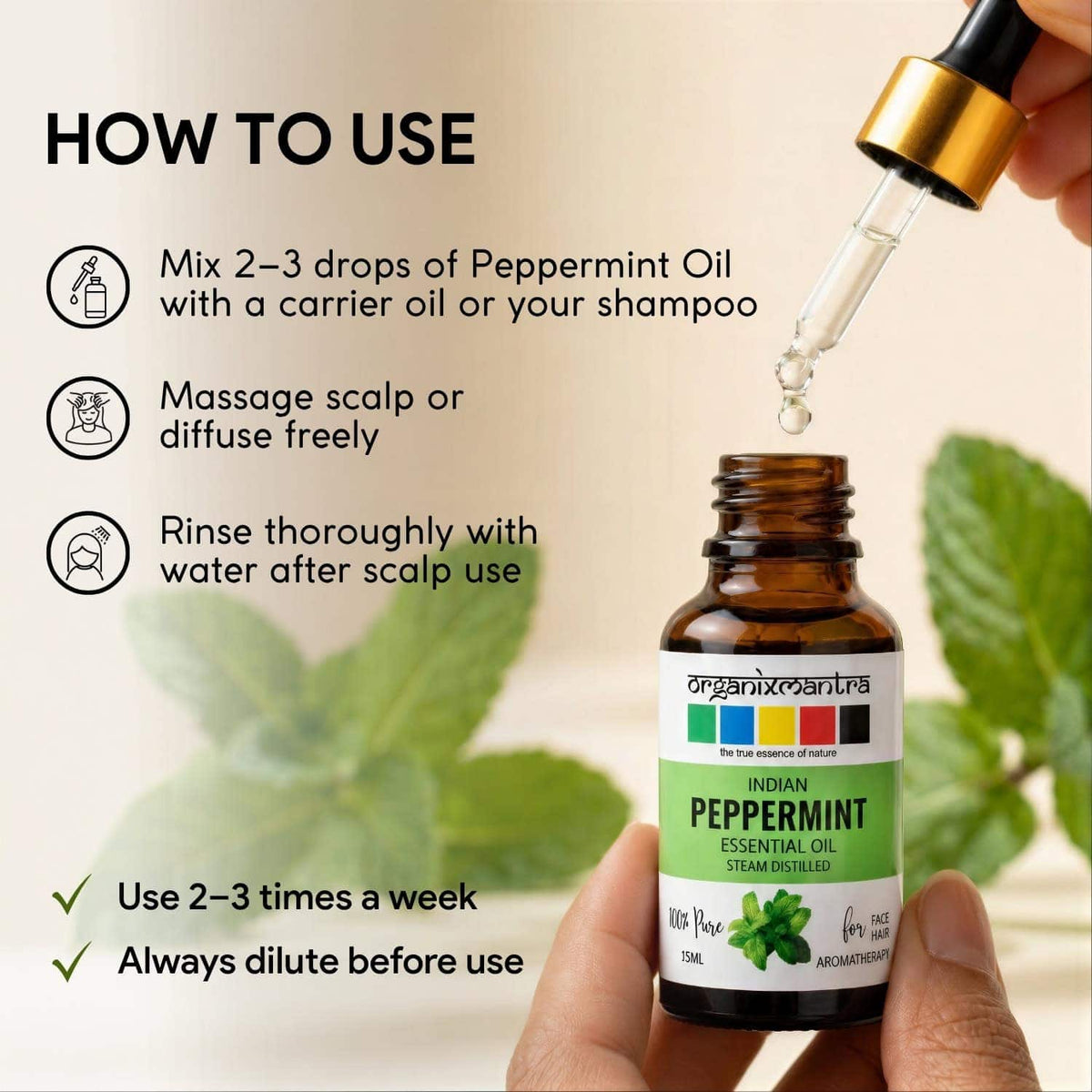how to use peppermint oil for hair