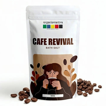 organix mantra cafe revival coffee vanilla bath salt 100g