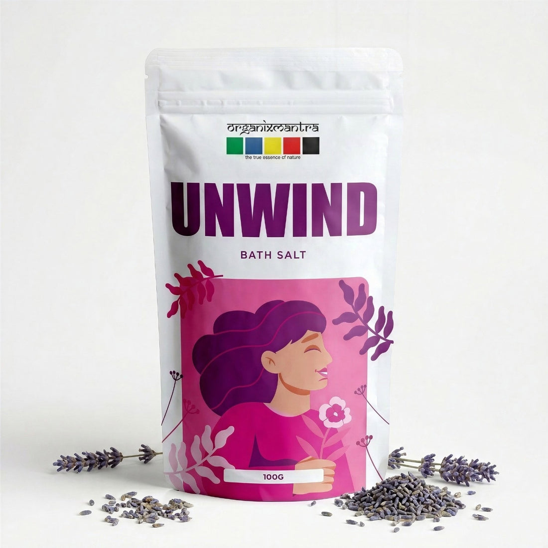 Organix mantra unwind kavender epsom bath salt 100g