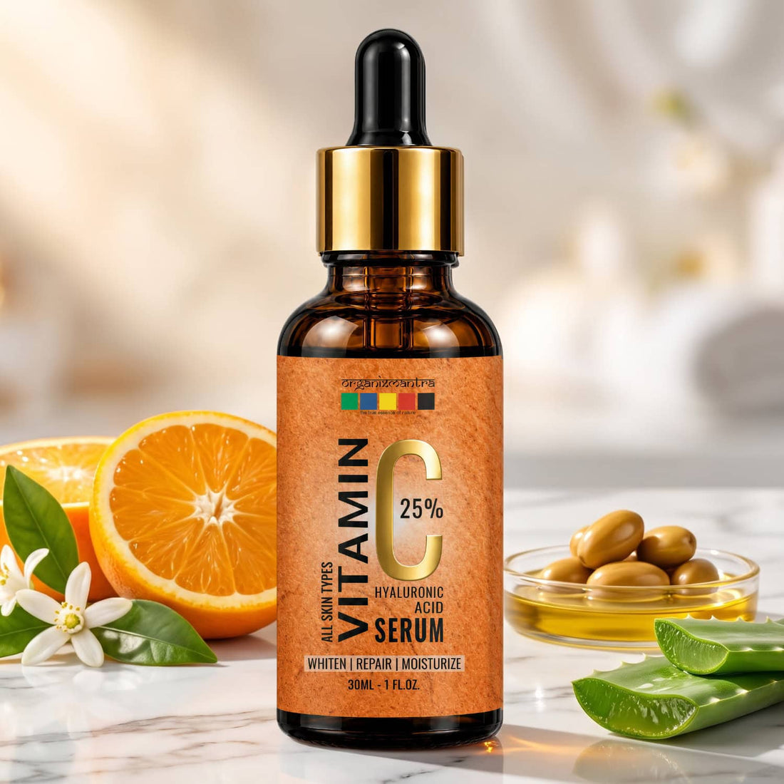 organix mantra vitamin C 25 hyaluronic acid serum 30ml bottle