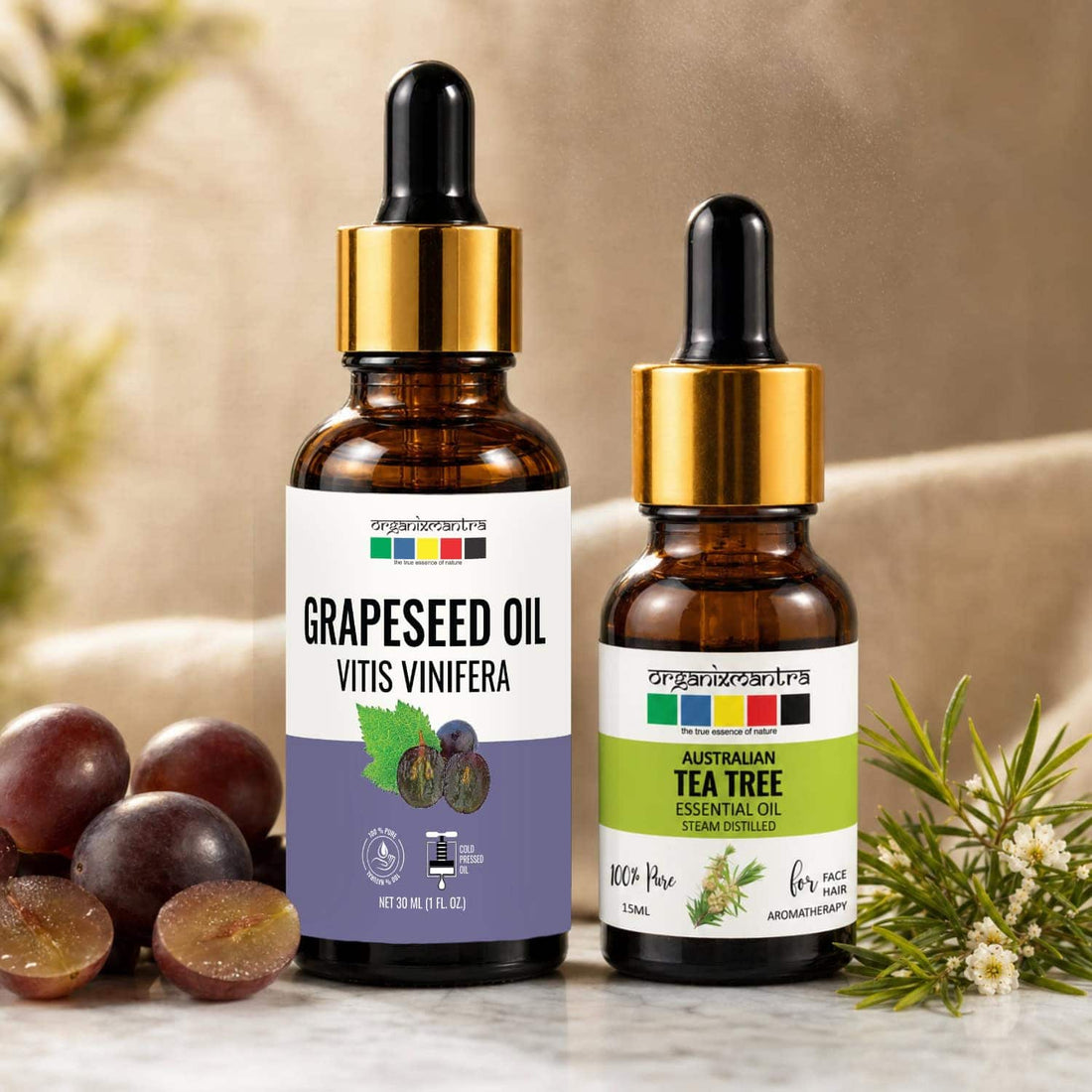 pure grapeseed tea tree oil