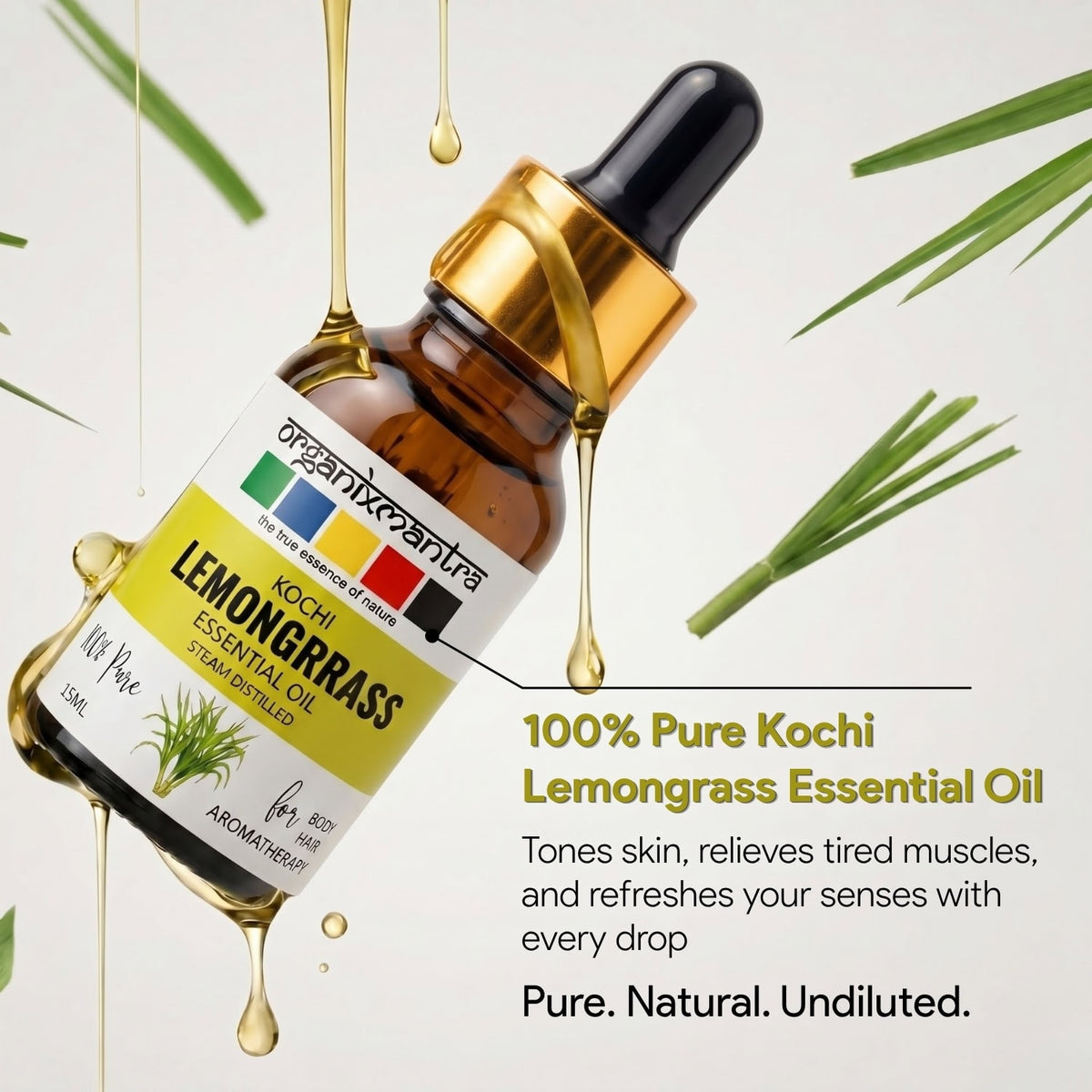 pure kochi lemongrass essential oil