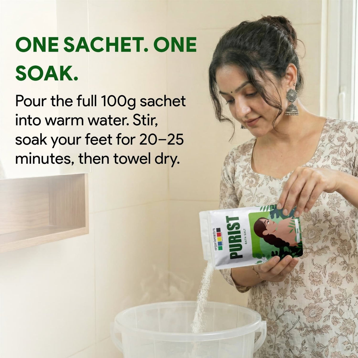 purist bath salt pour stir soak
