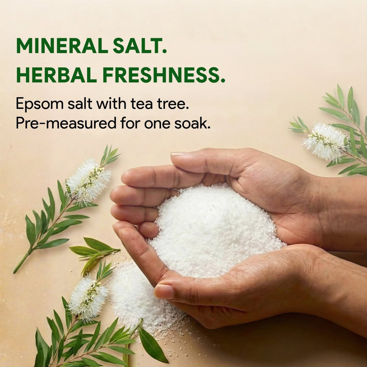 purist epsom mineral salt tea tree premeasured