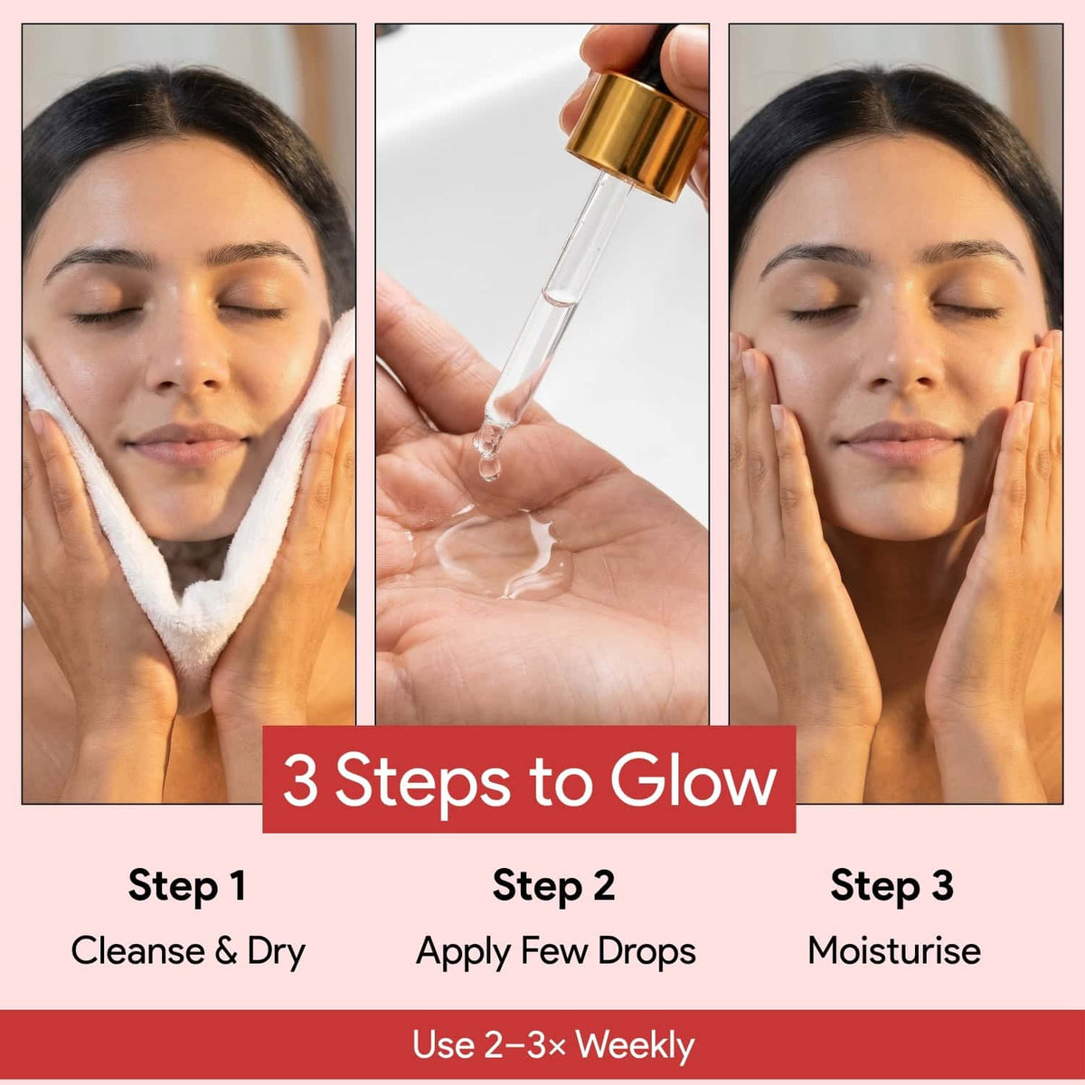 retinol serum how to use cleanse apply moisturise steps
